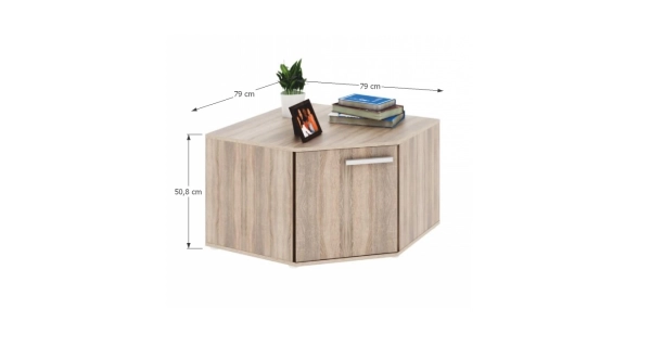 Rohová skříňka TEBING, dub sonoma
