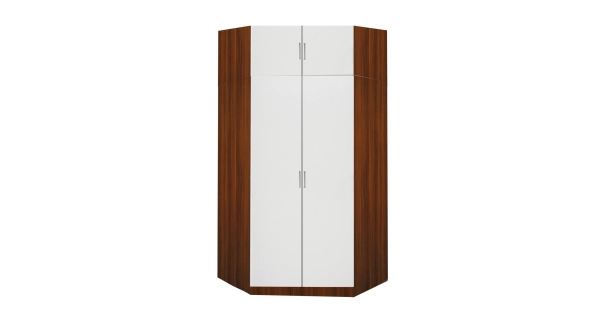 Rohový nástavec BUANG, ořech/bílá