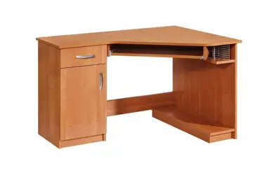 Rohový PC stůl BROTHER, levý, olše