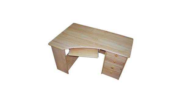 Rohový PC stůl MONASHE, pravý, borovice