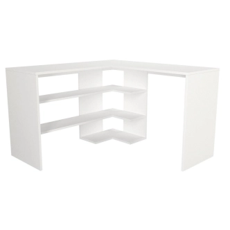 Rohový psací stůl ABSOLUTE, levý, bílý