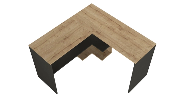 Rohový psací stůl ABSOLUTE, levý, sapphire/antracit