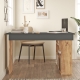 Rohový psací stůl ANTIGO, atlantská borovice/černá