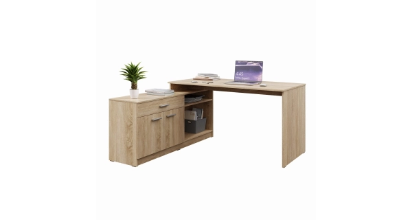 Rohový psací stůl NEJBY TURNER 01, levý, dub sonoma