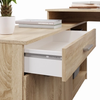 Rohový psací stůl NEJBY TURNER 01, levý, dub sonoma