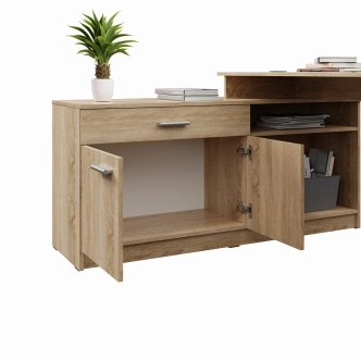 Rohový psací stůl NEJBY TURNER 01, levý, dub sonoma