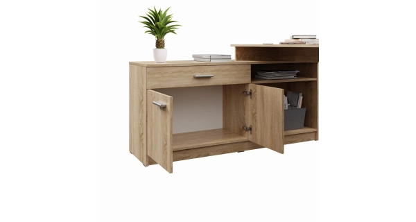 Rohový psací stůl NEJBY TURNER 01, levý, dub sonoma