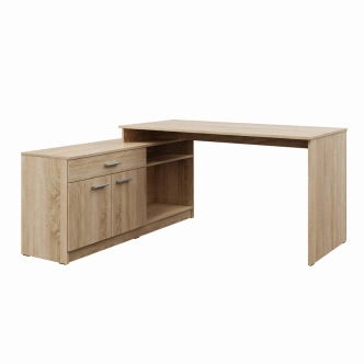 Rohový psací stůl NEJBY TURNER 01, levý, dub sonoma