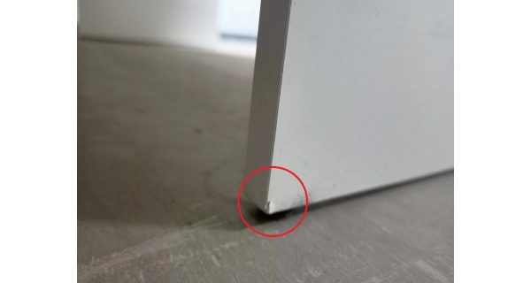 Rohový psací stůl SALEF, bílý, II. jakost