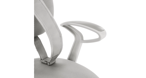 Rostoucí židle ISANA s podnoží a šlemi, šedá/bílá