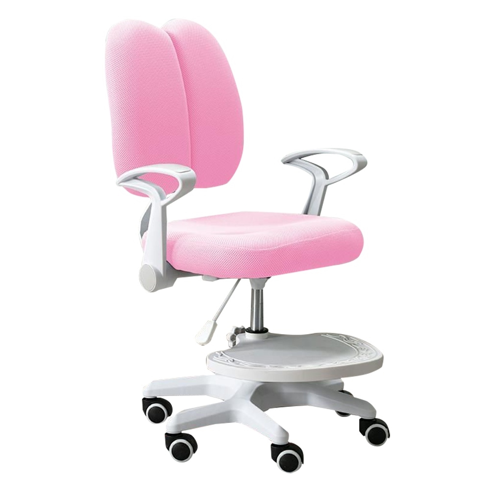 Rostoucí židle ISANA s podnoží a šlemi, růžová/bílá