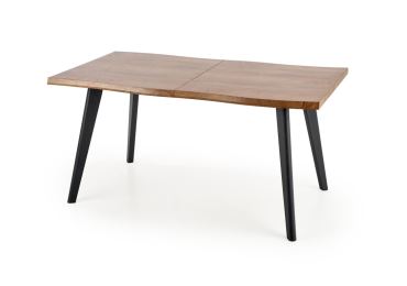 Rozkládací jídelní stůl BOREDA 120-180x80 cm, dub/černá