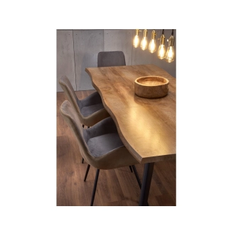 Rozkládací jídelní stůl BOREDA 120-180x80 cm, dub/černá