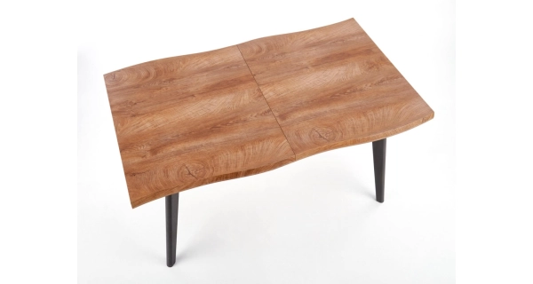 Rozkládací jídelní stůl BOREDA 120-180x80 cm, dub/černá