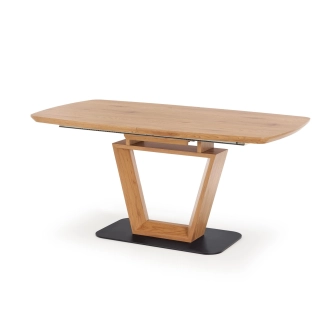 Rozkládací jídelní stůl DILUTA, dub zlatý/černá