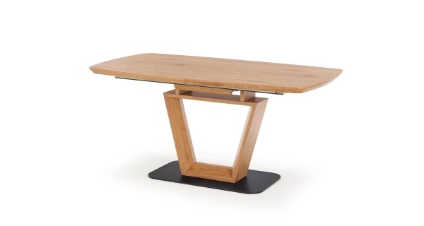 Rozkládací jídelní stůl DILUTA, dub zlatý/černá