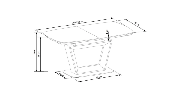 Rozkládací jídelní stůl DILUTA, dub zlatý/černá