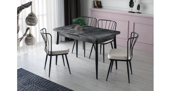 Rozkládací jídelní stůl DRIVEL, antracit