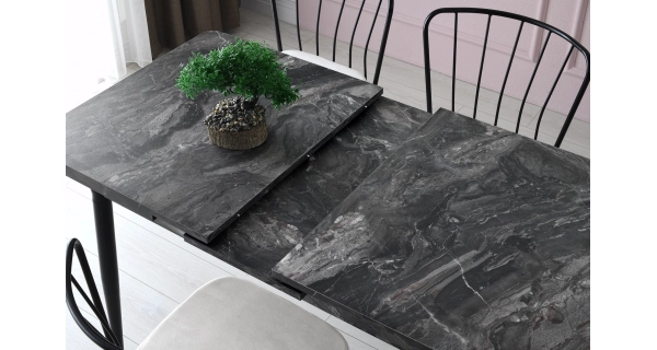 Rozkládací jídelní stůl DRIVEL, antracit