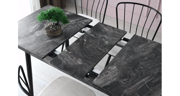 Rozkládací jídelní stůl DRIVEL, antracit