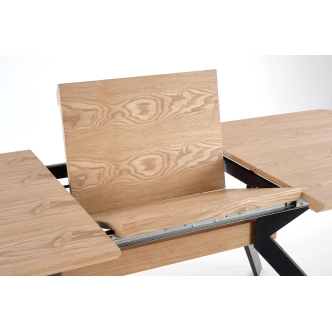 Rozkládací jídelní stůl FERIA, dub/černá