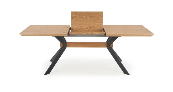 Rozkládací jídelní stůl FERIA, dub/černá