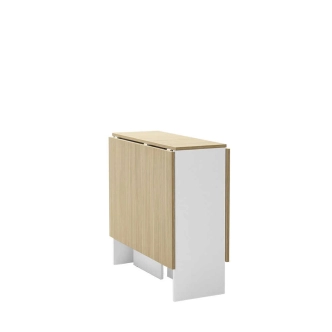 Rozkládací jídelní stůl FOLCO, dub/bílá DOPRODEJ