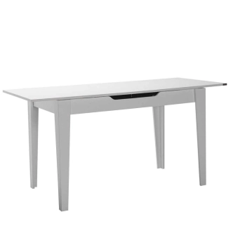 Rozkládací jídelní stůl GANO, bílá DOPRODEJ