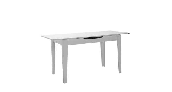 Rozkládací jídelní stůl GANO, bílá DOPRODEJ