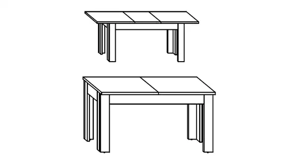 Rozkládací jídelní stůl GATTON, dub sonoma
