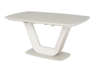 Rozkládací jídelní stůl IBANE 160x90 cm, krémový