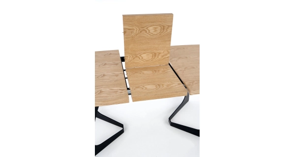 Rozkládací jídelní stůl ISADORA, dub/černá