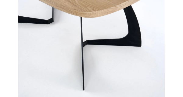 Rozkládací jídelní stůl ISADORA, dub/černá