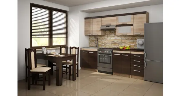 Rozkládací jídelní stůl JURIEN, dub sonoma tmavý