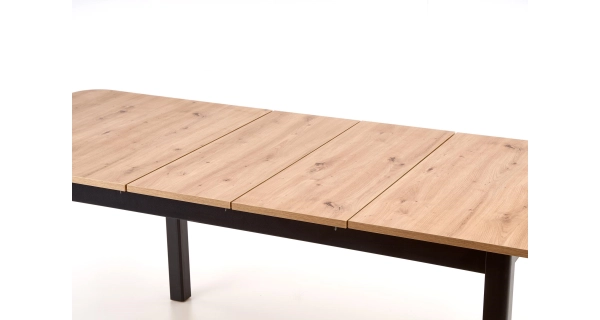 Rozkládací jídelní stůl LIZA, dub artisan/černý