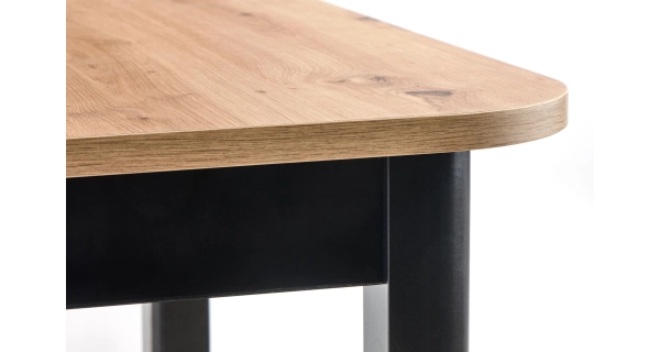 Rozkládací jídelní stůl LIZA, dub artisan/černý