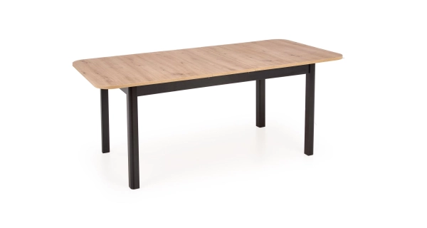 Rozkládací jídelní stůl LIZA, dub artisan/černý