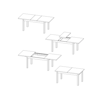 Rozkládací jídelní stůl MONEDULA, borovice andersen