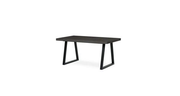 Rozkládací jídelní stůl PONTORBEL, šedý dub/černá