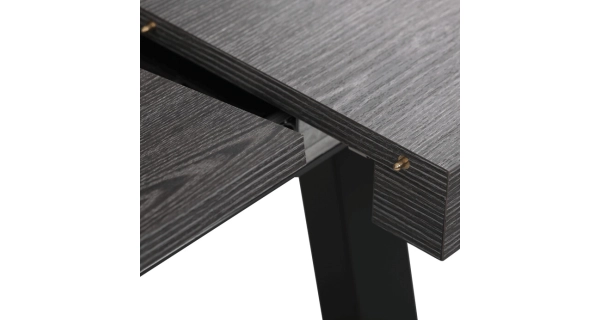 Rozkládací jídelní stůl PONTORBEL, šedý dub/černá