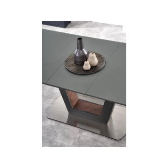 Rozkládací jídelní stůl TARUNTUS, antracit/ořech