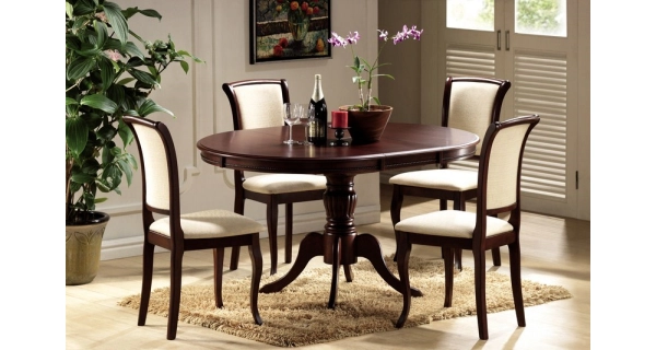 Rozkládací jídelní stůl TARZO, ořech tmavý 