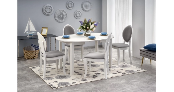 Rozkládací jídelní stůl ZANTE, bílý