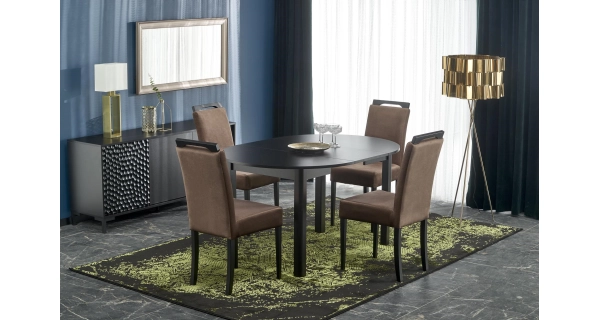 Rozkládací jídelní stůl ZANTE, černý