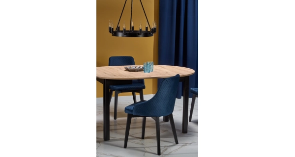 Rozkládací jídelní stůl ZANTE, dub artisan/černý