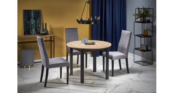 Rozkládací jídelní stůl ZANTE, dub artisan/černý