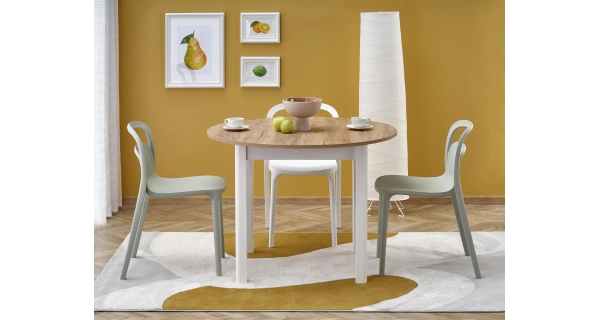 Rozkládací jídelní stůl ZANTE, dub craft/bílý