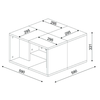 Rozkládací konferenční stolek APSARASAS, bílá/cordoba