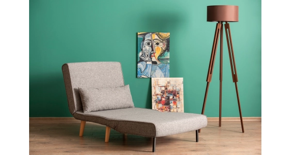 Rozkládací křeslo ASTRO, světle šedá