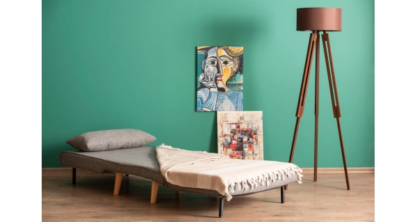 Rozkládací křeslo ASTRO, světle šedá